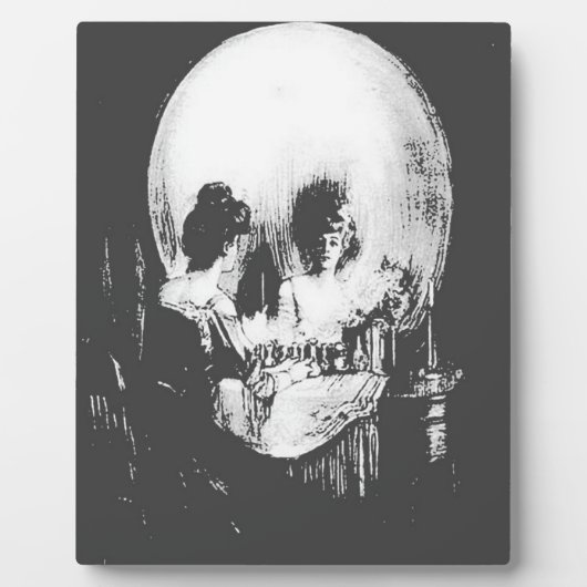 Vrouw met de volle kracht in de spiegel fotoplaat (Voorkant)