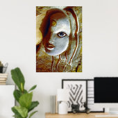 Vrouw met de zon aan haar voorhoofd/Poster Poster (Thuiskantoor)