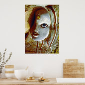 Vrouw met de zon aan haar voorhoofd/Poster Poster (Keuken)