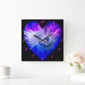 Vrouw met Dolfijnen in de maan Vierkante Klok (Huis)