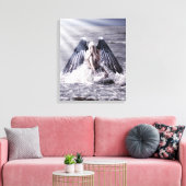Vrouw met donkere engelenvleugels canvas afdruk (Insitu (Woonkamer))