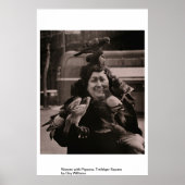 Vrouw met duiven, Trafalgar Square Poster (Voorkant)