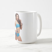 Vrouw met Dumbbell Coffee Mok (Voorkant rechts)