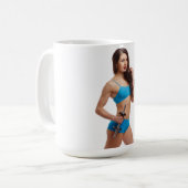 Vrouw met Dumbbell Coffee Mok (Voorkant links)