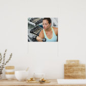 Vrouw met dumbbels poster (Keuken)