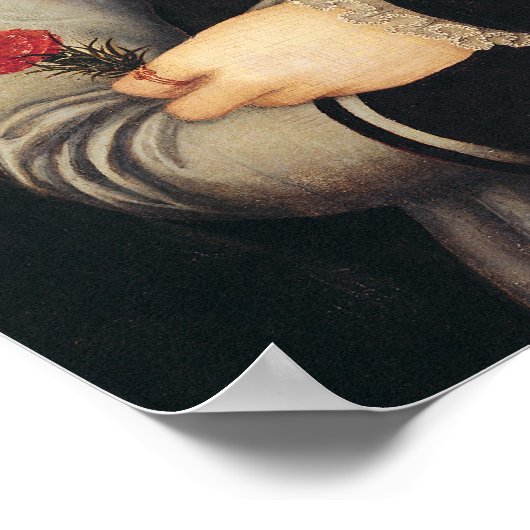 Vrouw met een annatie poster (Hoek)