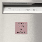 Vrouw met een Attitude Square Magnet (Insitu (Vaatwasser))