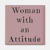 Vrouw met een Attitude Square Magnet (Voorkant)