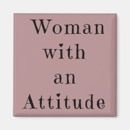 Vrouw met een Attitude Square Magnet