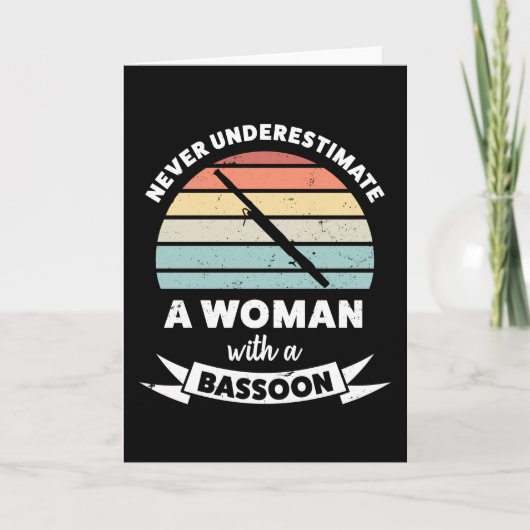 Vrouw met een Bassoon Funny Gift Mam Kaart (Voorkant)