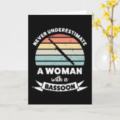 Vrouw met een Bassoon Funny Gift Mam Kaart (Gele Bloem)