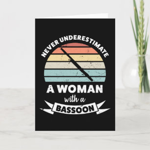 Vrouw met een Bassoon Funny Gift Mam Kaart