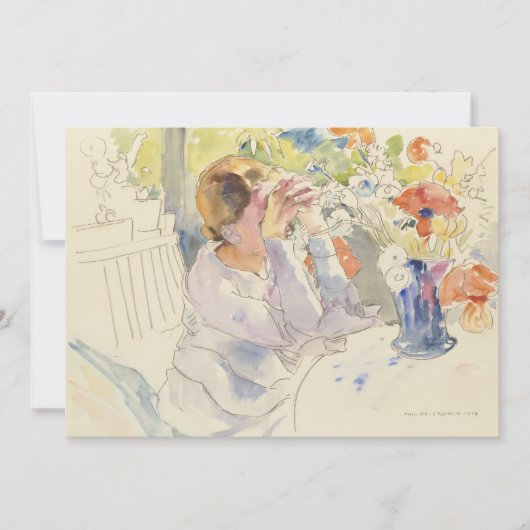 Vrouw met een bloemenboeket | Philipp Franck (Voorkant)