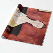 Vrouw met een Fan, Modigliani Cadeaupapier (Uitgerold)