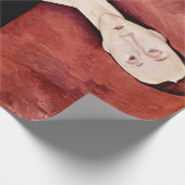 Vrouw met een Fan, Modigliani Cadeaupapier (Hoek)