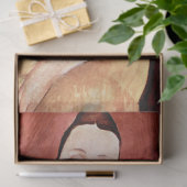 Vrouw met een Fan, Modigliani Tissuepapier (Geschenk)