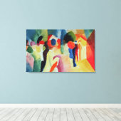 Vrouw met een gele jas, 1913 canvas afdruk (Insitu (Houten vloer))