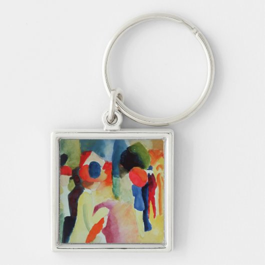 Vrouw met een gele jas, 1913 sleutelhanger (Voorkant)