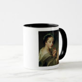 Vrouw met een glas wijn mok (Voorkant rechts)