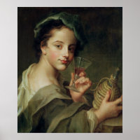 Vrouw met een glas wijn