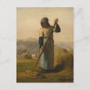 Vrouw met een hark - Jean-François Millet Briefkaart