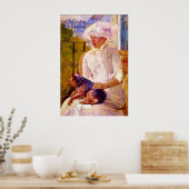 Vrouw met een hond van Mary Stevenson Cassatt Poster (Keuken)