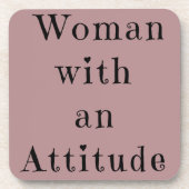 Vrouw met een houding bier onderzetter (Voorkant)