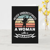 Vrouw met een Hula Hoop Grappig hooping cadeau Moe Kaart (Gele Bloem)