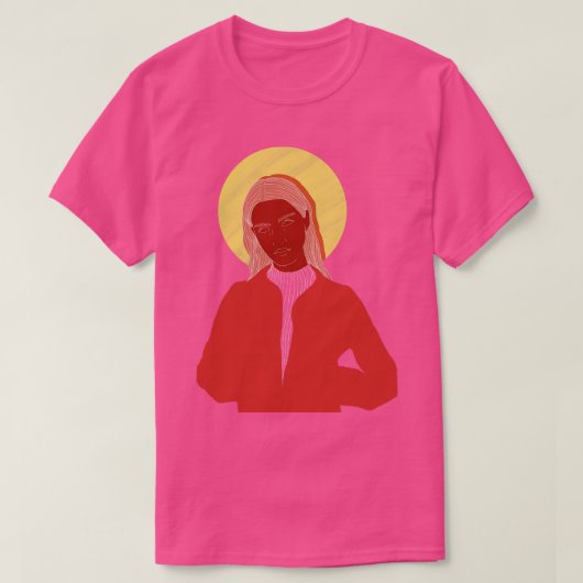 Vrouw met een jas t-shirt (Design voorkant)