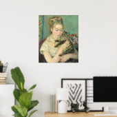 Vrouw met een kat - Auguste Renoir Fine Art Poster (Thuiskantoor)