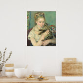 Vrouw met een kat - Auguste Renoir Fine Art Poster (Keuken)