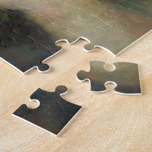 Vrouw met een Kat door Auguste Renoir Legpuzzel (Zijkant)