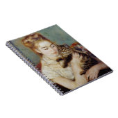 Vrouw met een Kat door Pierre-Auguste Renoir Notitieboek (Rechterzijde)