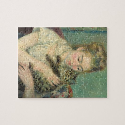 Vrouw met een kat - Renoir Art Legpuzzel (Horizontaal)
