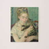 Vrouw met een kat - Renoir Art Legpuzzel (Verticaal)
