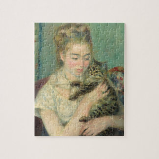 Vrouw met een kat - Renoir Art Legpuzzel