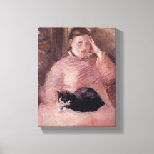 Vrouw met een kat (van Edouard Manet)
