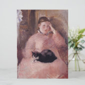 Vrouw met een kat (van Edouard Manet) Kaart (Staand voorkant)