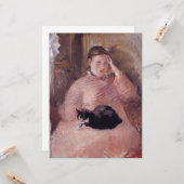 Vrouw met een kat (van Edouard Manet) Kaart (Voorkant / Achterkant in situ)