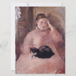 Vrouw met een kat (van Edouard Manet) Kaart