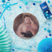 Vrouw met een kat (van Edouard Manet) Papieren Bordje (Feest)