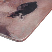 Vrouw met een kat (van Edouard Manet) Snijplank (Hoek)