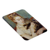 Vrouw met een kat van Pierre-Auguste Renoir Magneet (Rechterzijde)