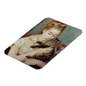 Vrouw met een kat van Pierre-Auguste Renoir Magneet (Linkerzijde)