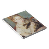 Vrouw met een kat van Pierre-Auguste Renoir Notitieblok (Schuin)