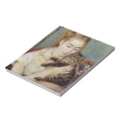 Vrouw met een kat van Pierre-Auguste Renoir Notitieblok (Linkerzijde)
