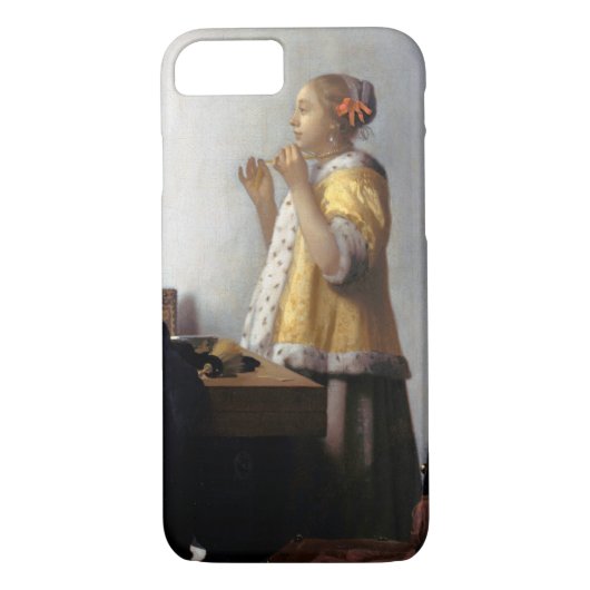 Vrouw met een Ketting van Pearl, Johannes Vermeer Case-Mate iPhone Case (Achterkant)