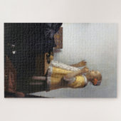 Vrouw met een Ketting van Pearl, Johannes Vermeer Legpuzzel (Horizontaal)