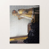 Vrouw met een Ketting van Pearl, Johannes Vermeer Legpuzzel (Verticaal)