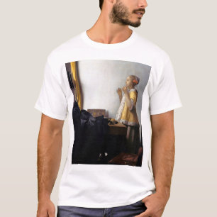 Vrouw met een Ketting van Pearl, Johannes Vermeer T-shirt